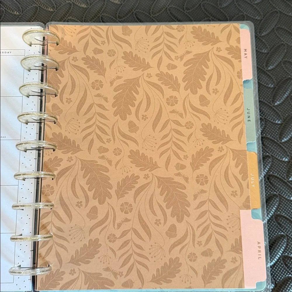 Happy Planner Floral Blue Planner with Gold Accents